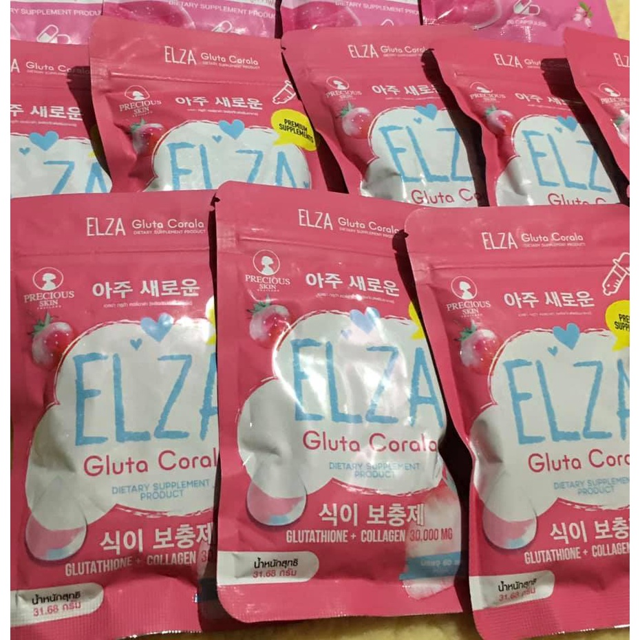 Viên uống trắng da ELZA GLUTA CORALA 60 viên Thái Lan