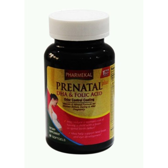 Bổ Sung Dinh Dưỡng Cho Bà Bầu Prenatal DHA &amp; Folic Acid Pharmekal - 60 Viên