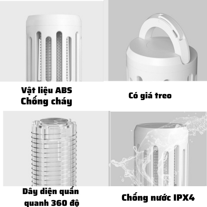 Đèn Bắt Muỗi , Máy Bắt Muỗi Thông Minh xiaomi Qiao Qingting Cleanfly Y8EK, Đèn Led Tím Thu Hút Côn Trùng, An Toàn