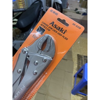 Kìm chết hàm cong Asaki 10 inch