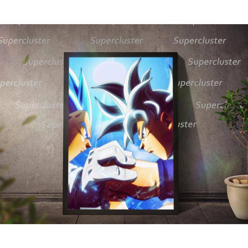 Tranh Vải Bạt Treo Tường In Hình Goku Và Vegeta Trong Phim Hoạt Hình Dragon Ball