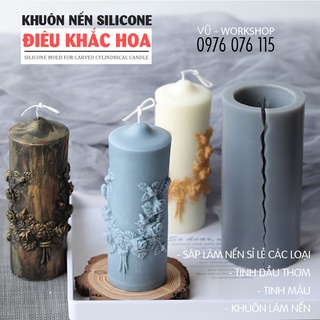 Khuôn Nến - Khuôn Silicone Hình Điêu Khắc Hoa Nổi - Khuôn Làm Nến Thơm Nghệ Thuật, Nến Handmade