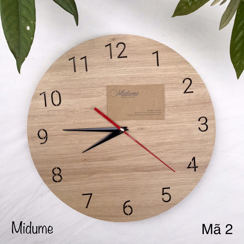 Mặt Đồng Hồ Gỗ dày 6mm có kim máy