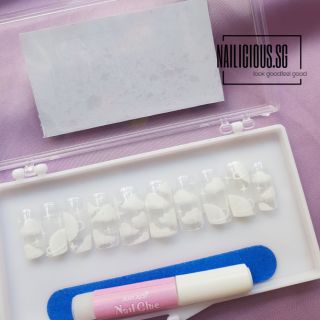Nailbox - móng úp/móng giả móng trong suốt vẽ mây
