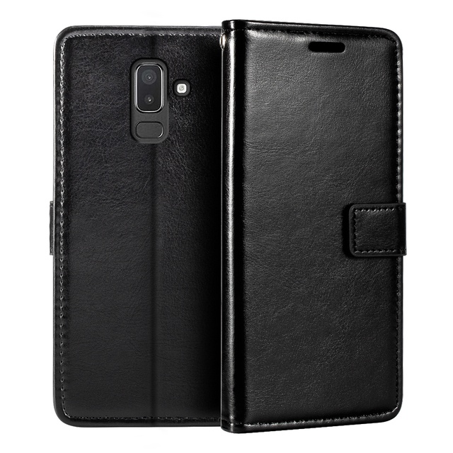 Ốp Điện Thoại Da PU Nắp Lật Dạng Ví Cho Samsung Galaxy J8 2018 J800F J800 J 8 SM-J800F J810F