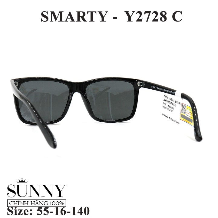 Y2728 C (55-16-140) - Kính mát Smarty chính hãng bảo hành toàn quốc