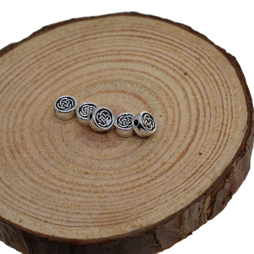 Set 100 hạt xỏ lỗ hình tròn dùng làm trang sức thủ công