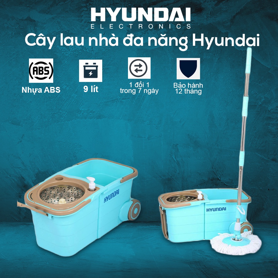 Cây lau nhà Hyundai HDE 7900P Siêu sạch nhà, Bảo hành 12 tháng, lỗi đổi mới trong 30 ngày