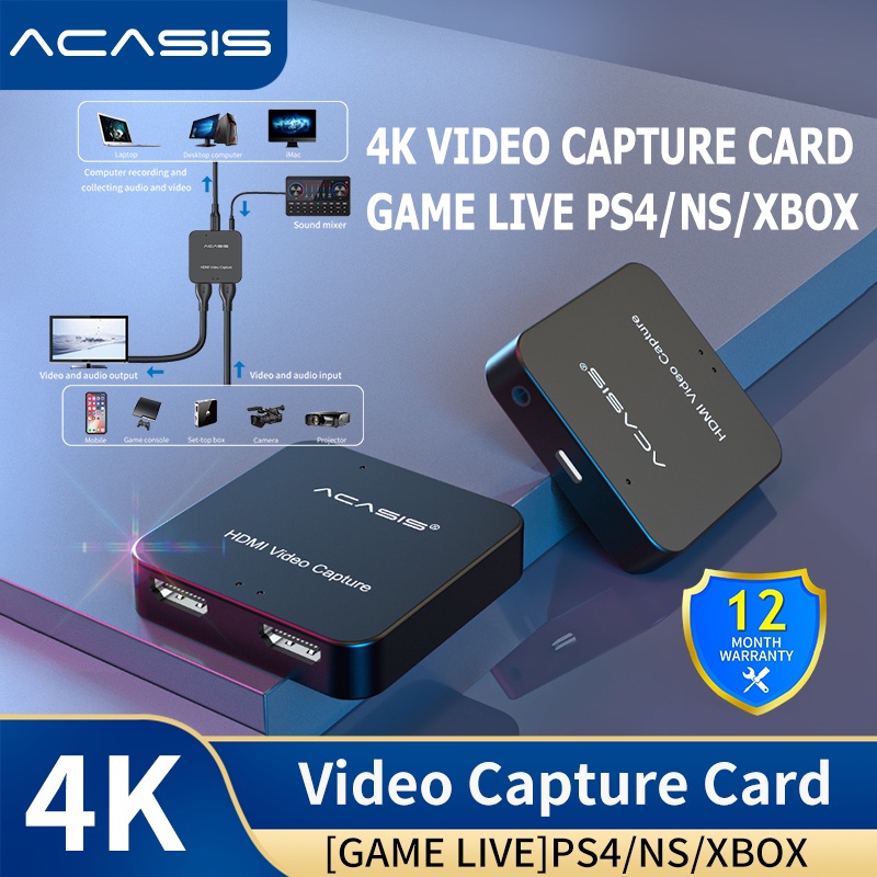 Thẻ Ghi Hình Video Từ ACASIS 4K 1080P Full HD HDMI Sang USB 2.0