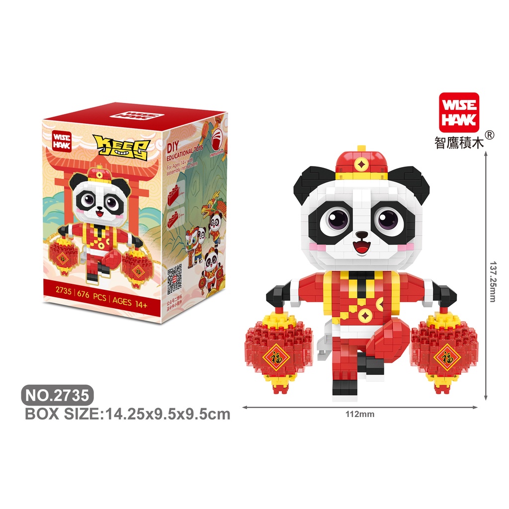 Bộ Đồ Chơi Lắp Ráp Gấu Trúc Cho Bé 2733-2735