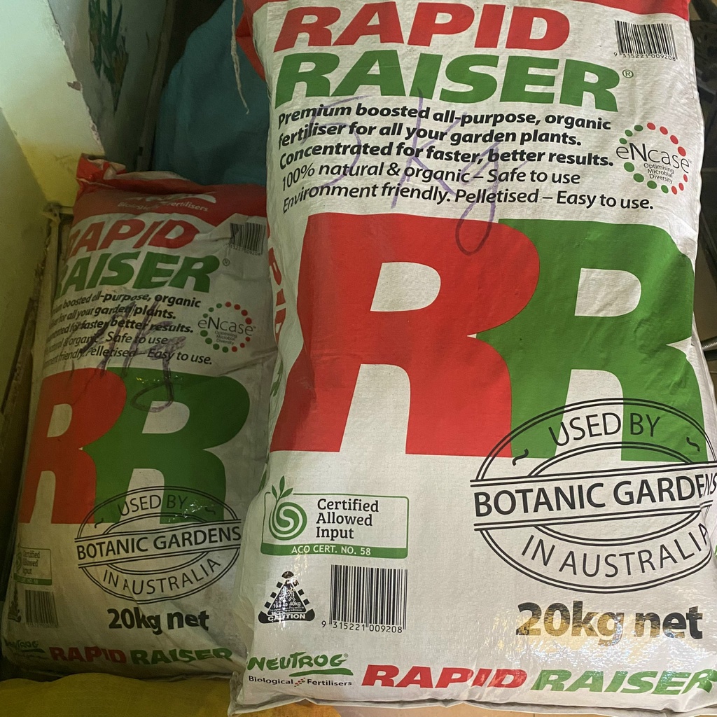 Phân bón hữu cơ RR RAPID RAISER dạng Viên của Úc 5kg, viên nén RAPID RAISER RR đỏ