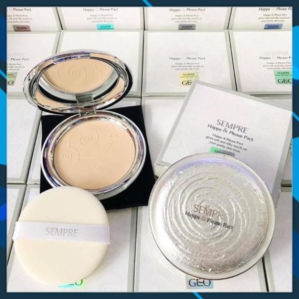 Phấn phủ siêu mịn Geo trắng Sempre Happy Hot Hot