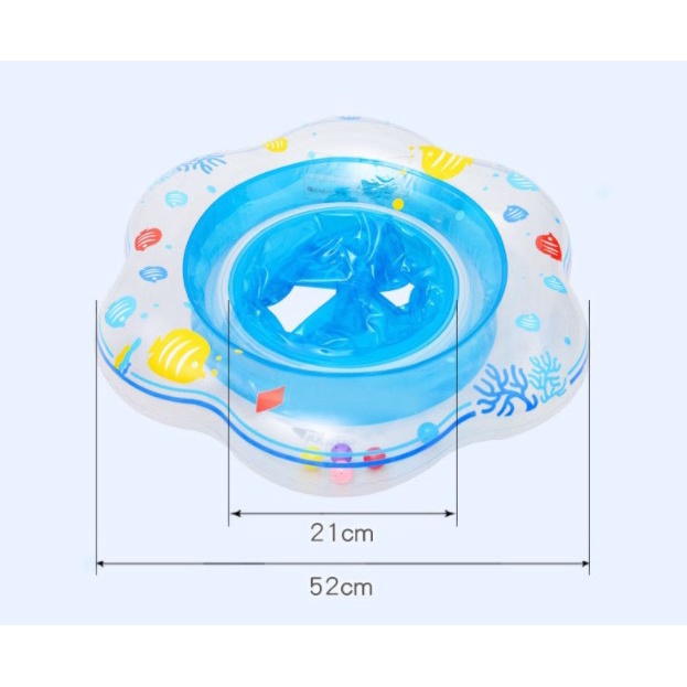Lithium067 Vòng bơi cho bé Túi khí đôi ngăn rò rỉ Phao bơm hơi có ghế ngồi