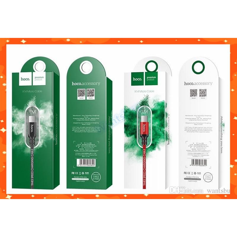 cáp sạc chính hãng chống đứt Hoco X14 Micro