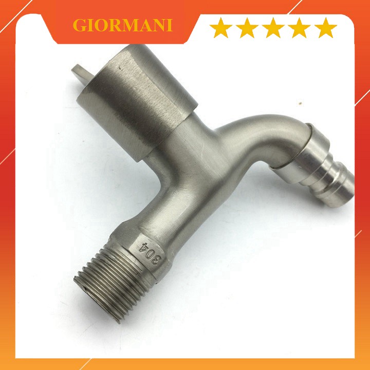 Van xả, Vòi xả nhanh phi 21 inox 304 cao cấp VXN04