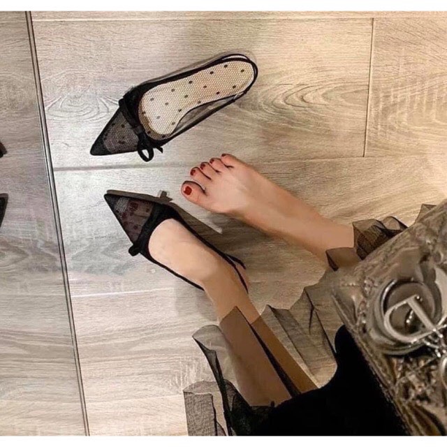 GIÀY BÚP BÊ NHỌN NƠ LƯỚI CHẤM BI HOT HIT -kèm ảnh thật | BigBuy360 - bigbuy360.vn