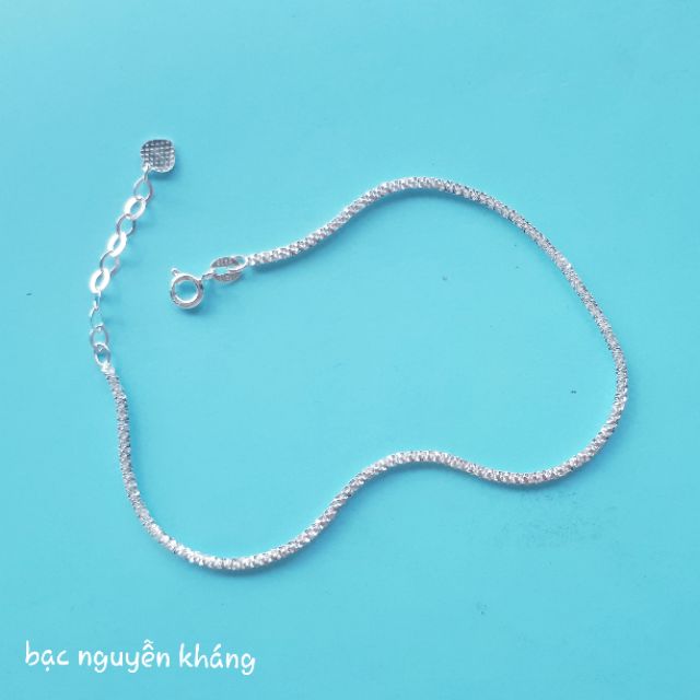 LẮC CHÂN BẠC NỮ ĐƠN GIẢN CÓ NẤC CHỈNH SIZE, LẮC CHÂN XÙ, BẠC NGUYỄN KHÁNG