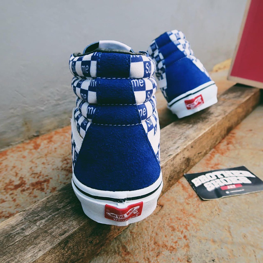 Giày Thể Thao Vans Sk8 Supreme Pro Màu Xanh Dương