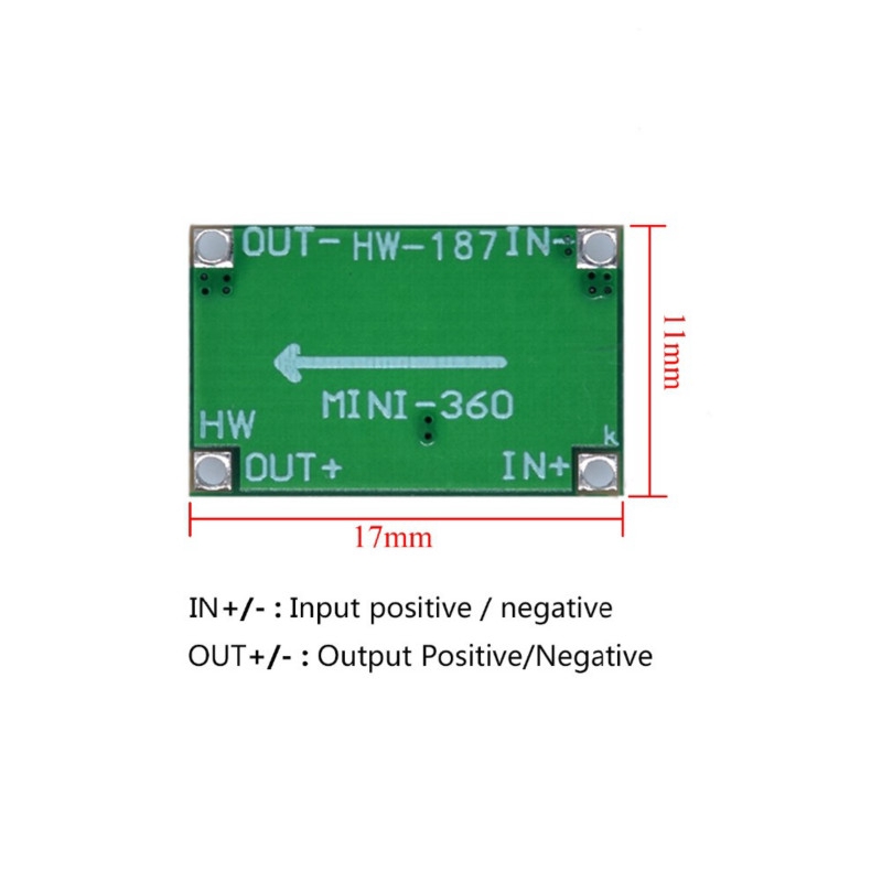Set 5 module hạ áp DC-DC mini 360 3A 4-23V