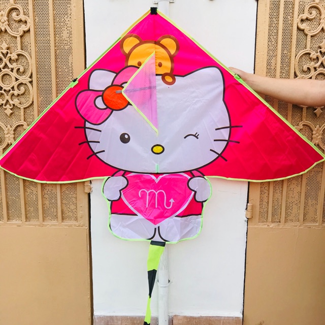 COMBO 1 TẶNG 1 - Diều HELLO KITTY M + TẶNG CẦM THẢ DIỀU 150 MÉT DÂY-RẺ + ĐẸP + ĐỘC + LẠ