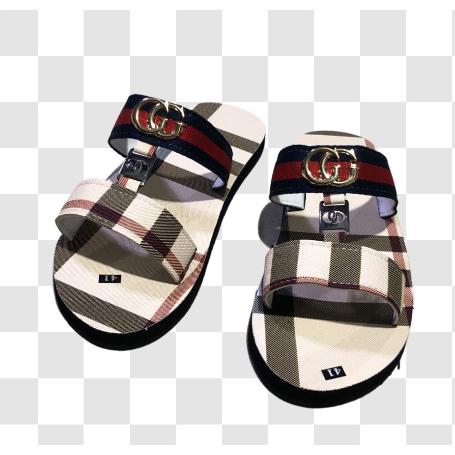 sandal đồng nai dép 2 quai ngang đế sọc ca rô vàng size tuwd 35 nữ đến 42 nam