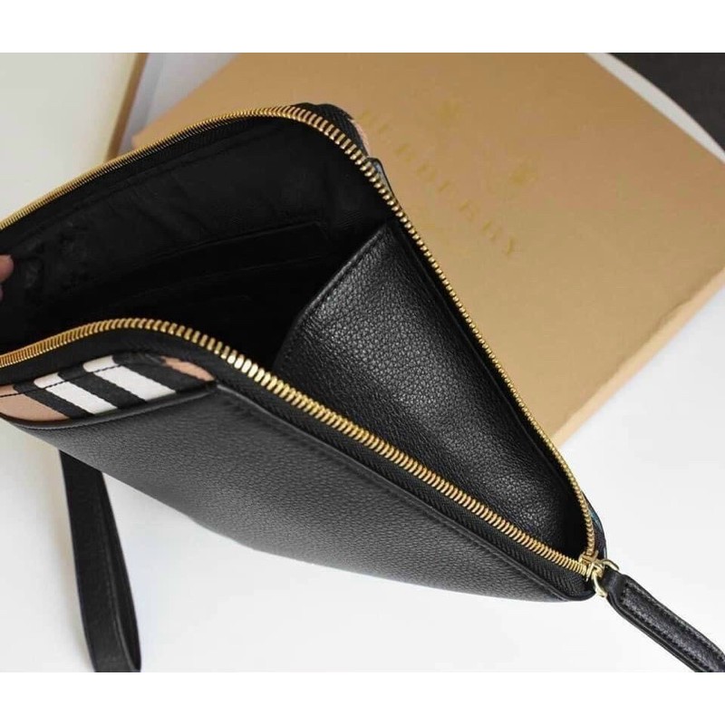 Túi Clutch unisex phối caro