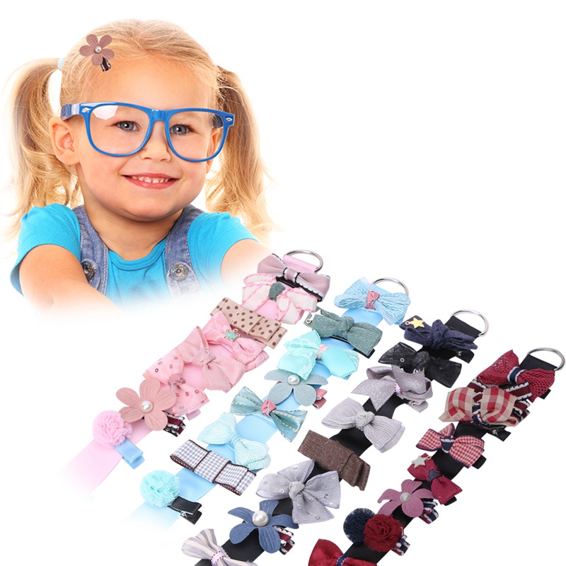 Bộ 8 Kẹp Tóc Hình Nơ Xinh Xắn Cho Bé Gái