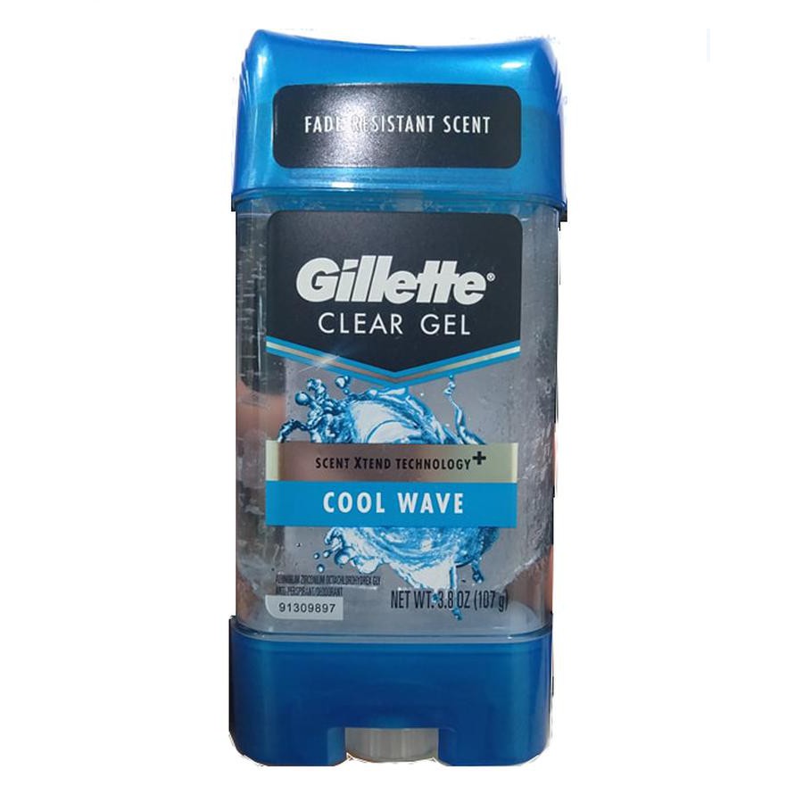 Lăn khử mùi dạng gel Gillette Gillette Cool Wave Clear Gel 107g hàng Mỹ nhập khẩu