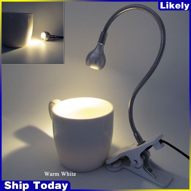 Đèn LED để bàn 5V 3W có kẹp linh hoạt bảo vệ mắt cổ dễ thương