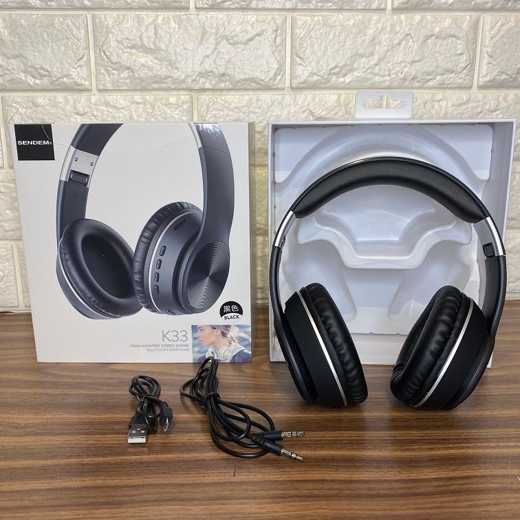 ⚡FREE SHIP⚡ Tai nghe Bluetooth Chụp Tai Sendem K33,Headphone Không Dây, Có Khe Cắm Thẻ Nhớ