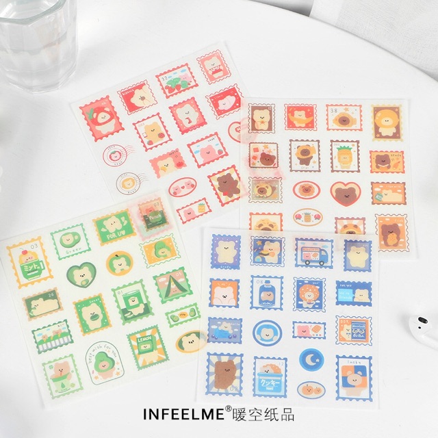 Stamps sticks hình dán hình con tem ngộ nghĩnh