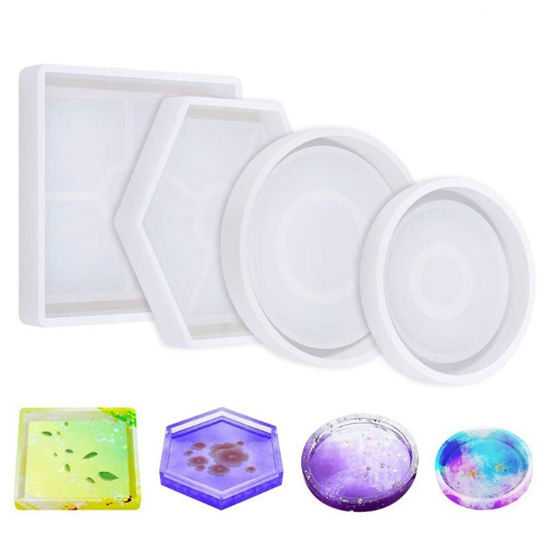 Khuôn Silicone Hình Lục Giác Làm Trang Sức
