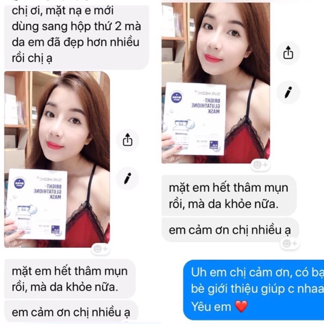 MẶT NẠ SUR MEDIC BRIGHT GLUTATHIONE Mask Trắng Da Hàn Quốc