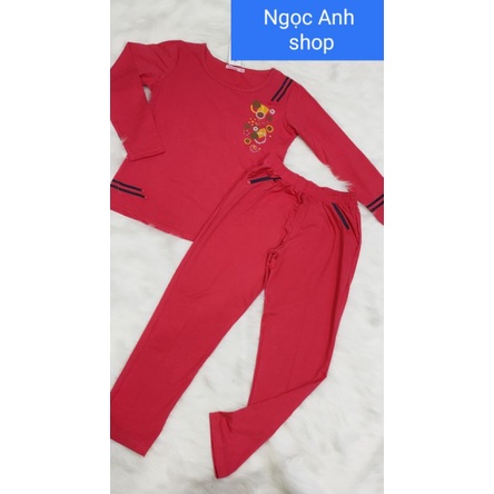 Bộ tay dài quần dài thun cotton 100% sale