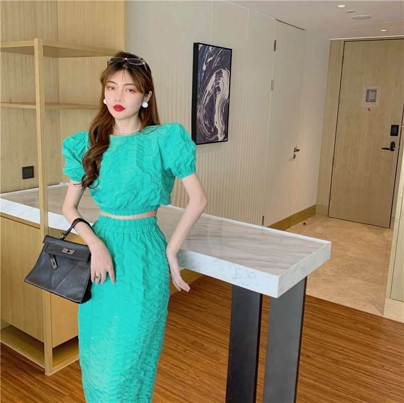 Set Chân Váy Lưng Cao Và Áo Tay Phồng Thời Trang Quyến Rũ Cho Nữ  váy | BigBuy360 - bigbuy360.vn