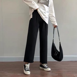 QUẦN ỐNG RỘNG 2 MÀU GHI-ĐEN