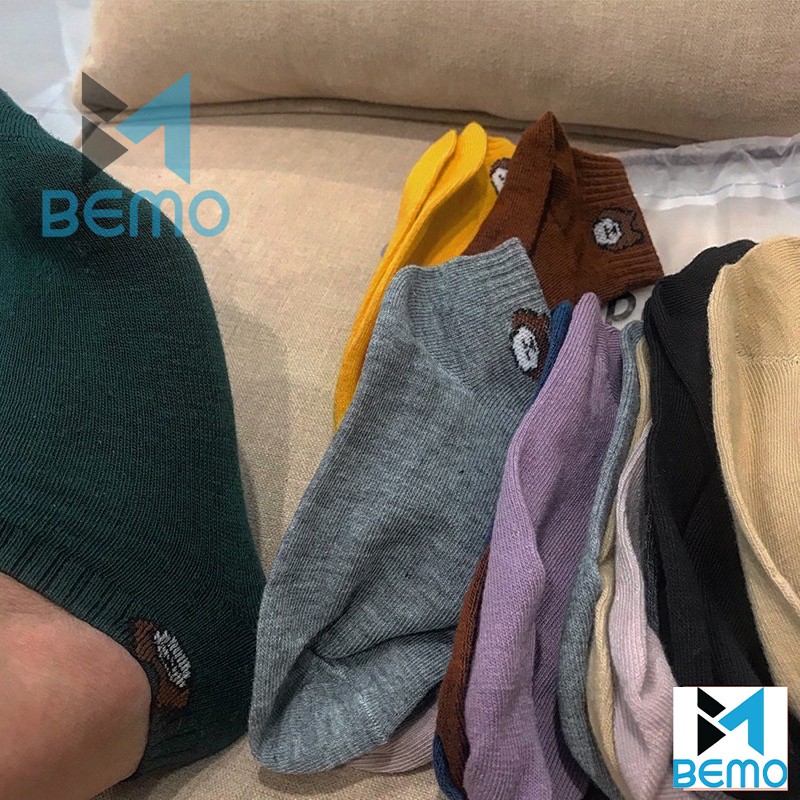 [HÀNG ĐẸP][QUÀ TẶNG] Combo 10 Đôi Tất Gấu Cổ Ngắn, Tất Gấu Brown loại 1 Cute
