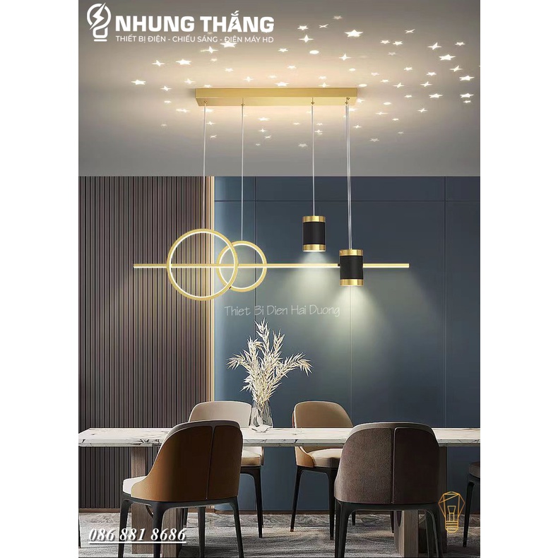 Đèn Thả 4 Bóng DGT-1500 Hiệu Ứng Ngôi Sao - 3 Chế Độ Ánh Sáng - Decor Trang Trí Phòng Ăn,Phòng Khách Sang Trọng Cao Cấp