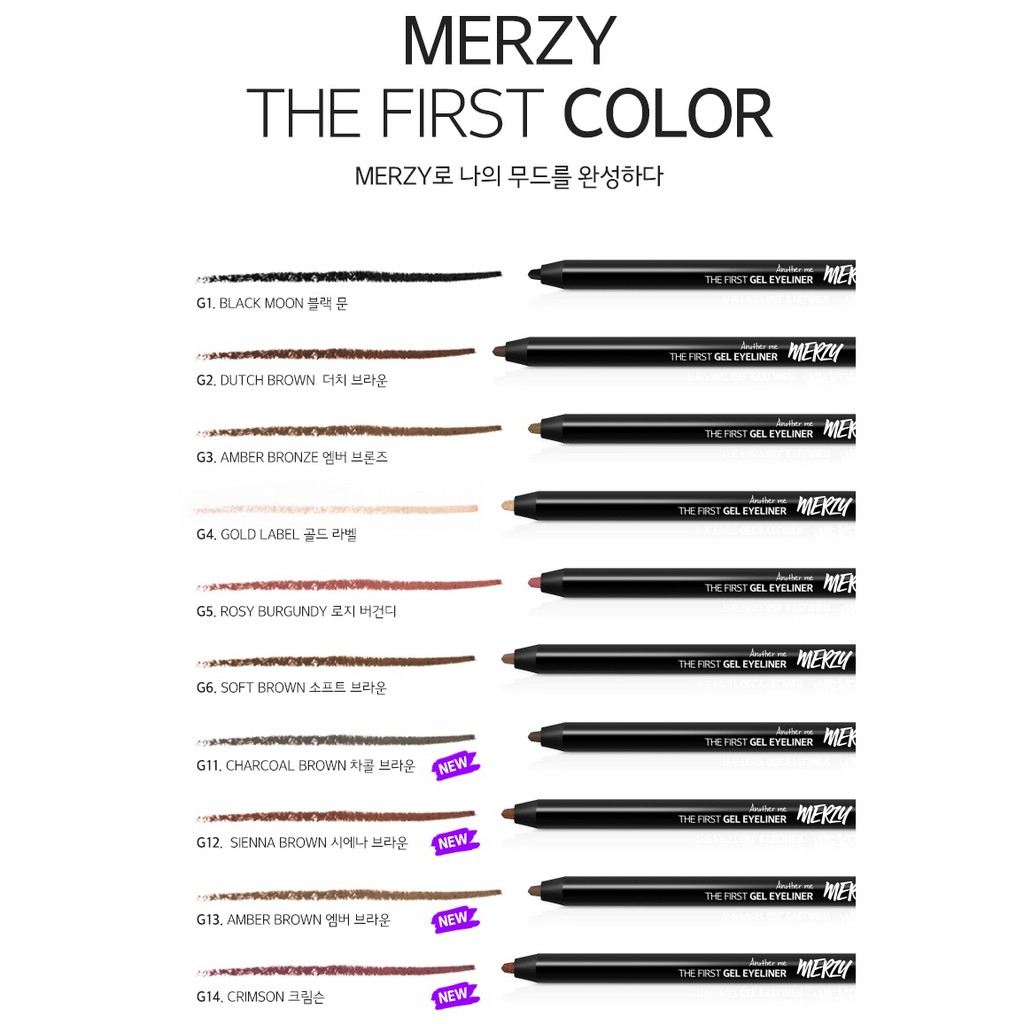 Chì Kẻ Mắt Chống Trôi Merzy Another Me The First Gel Eyeliner Đa Năng