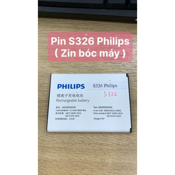 Pin S326 Philips ( zin bóc máy )