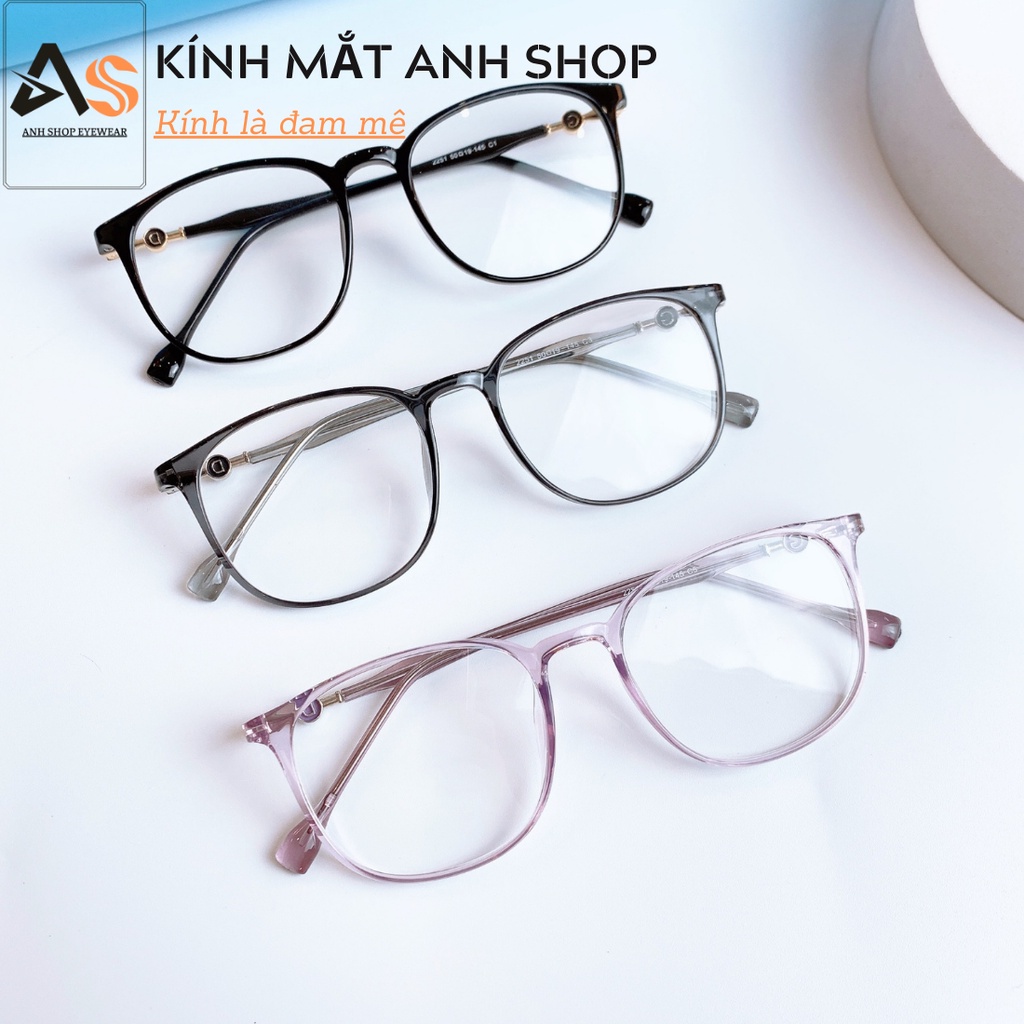 Gọng kính nhựa lõi kim loại thời trang nam nữ 2251A