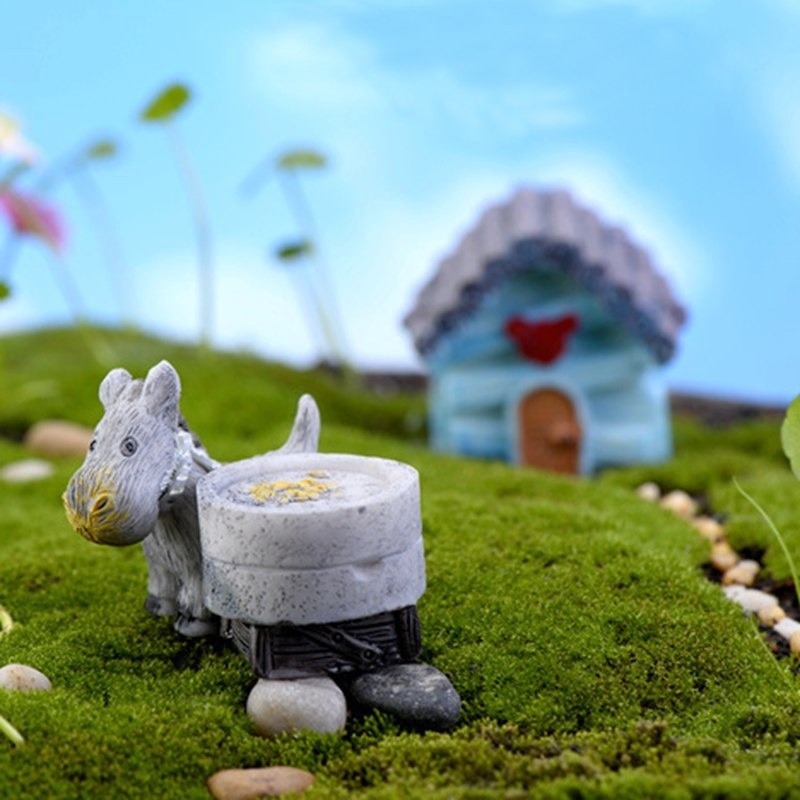1 Đồ trang trí Con Lừa Mini Trang Trí Sân Vườn
