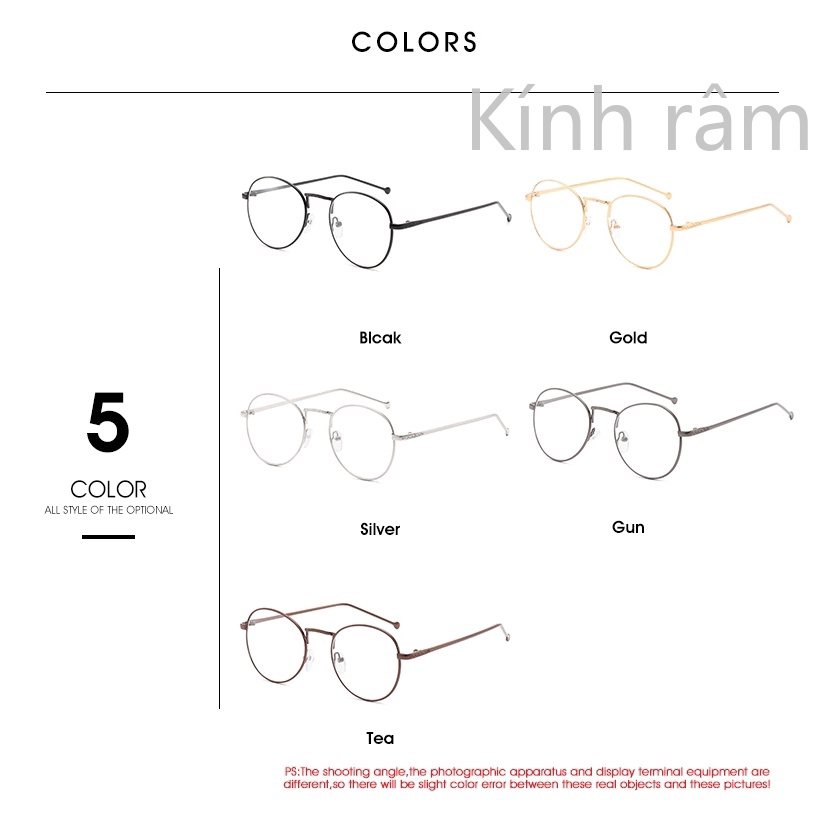 Kính đọc sách gọng kim loại phong cách cổ điển