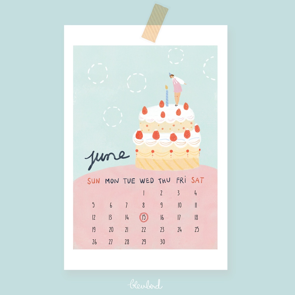 BLEUBIRD CALENDAR 2022 Bộ postcard lịch 2022 đặc biệt 12 tấm kích thước 10x15cm