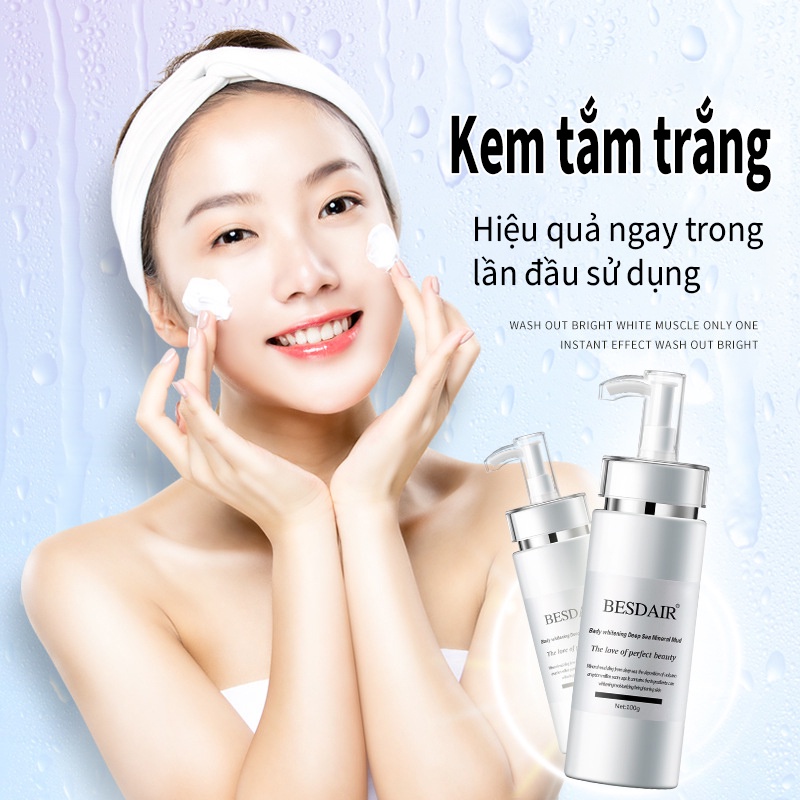 BESDAIR Kem Dưỡng Trắng Toàn Thân Kem Body Ủ Trắng Da Làm Sáng Da 150ml