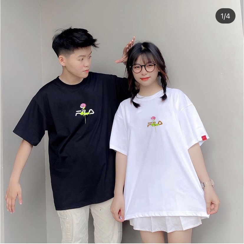 Áo Thun Nam Nữ Unisex Form Rộng In Fila