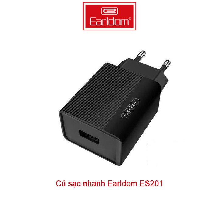 Củ Sạc Nhanh Earldom AH-201 Chính Hãng Cho Các Máy ĐT Như Iphone, Xiaomi, Samsung, Huawei,... Bảo Hành 1 Đổi 1