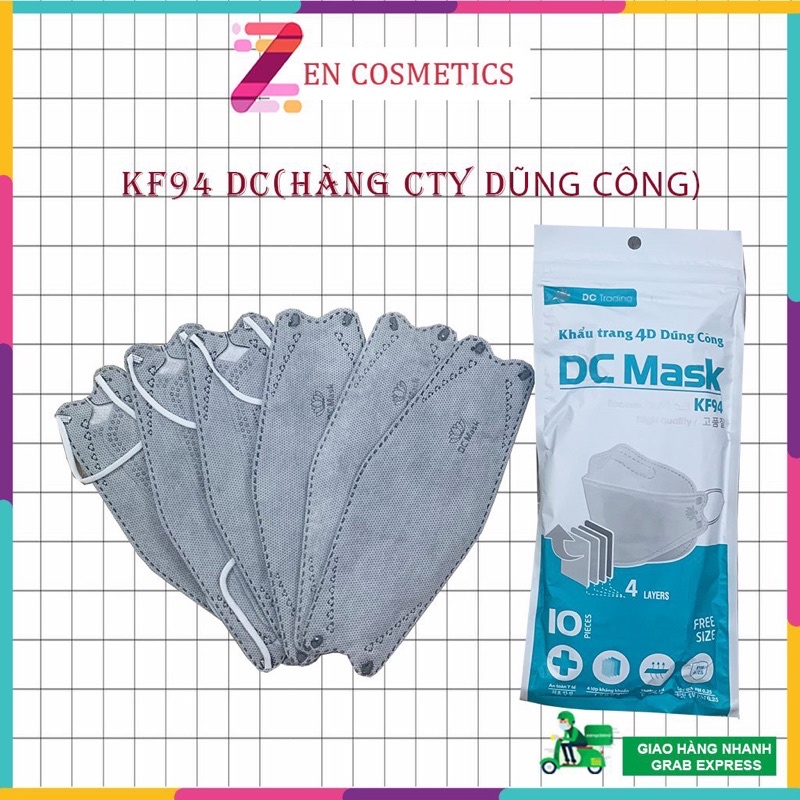 Khẩu Trang KF94 DC MASK 4 Lớp Chống Bụi Mịn Và Kháng Khuẩn Hàng Cao Cấp