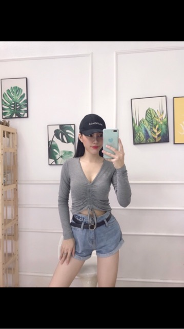 [Mã WASTUP giảm 10% tối đa 30K đơn 99K] Áo rút ngực tay dài hình chụp thật kèm video | BigBuy360 - bigbuy360.vn