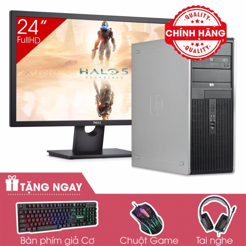 Máy tính đồng bộ HP DC 7800 MT + Màn hình Dell 24inch Full HD (Core 2 Quad Q9400, Ram 8GB, HDD 500GB) + Quà Tặng | BigBuy360 - bigbuy360.vn